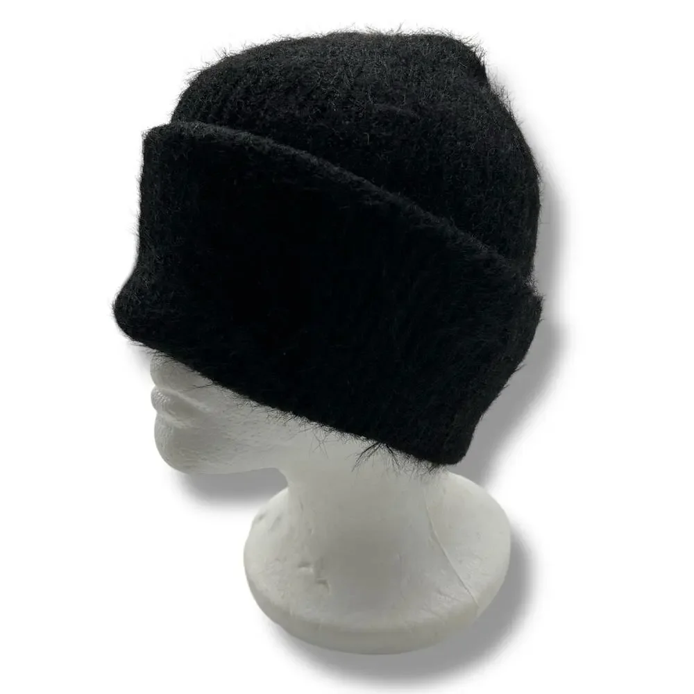NEW Soia & Kyo Black Beanie Hat Fold Over Jaya Winter Ribbed Soft Cozy NWT - Picture 9 of 9